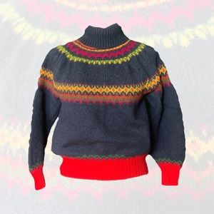 1980s Blue Fair Isle Sweater by UC of Benetton